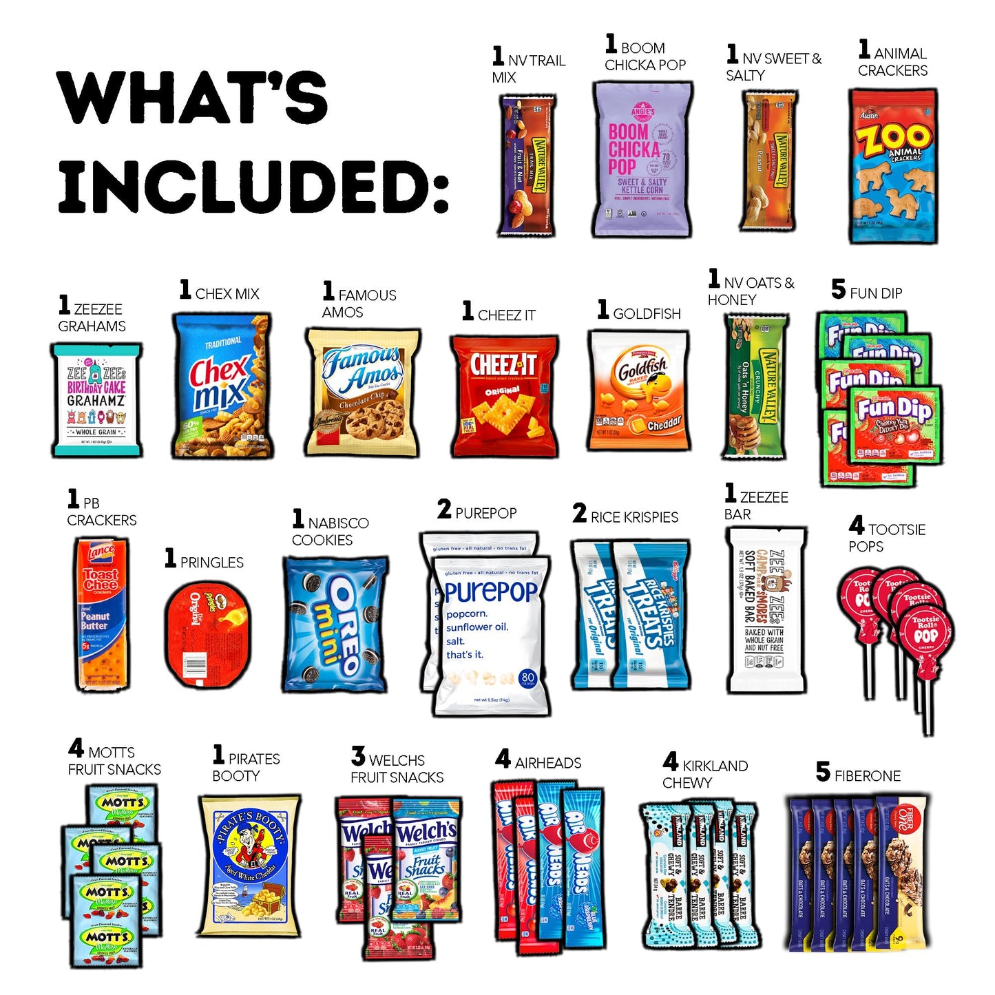 CRAVEBOX Snacks Variety Pack for Adults (65 Count) Halloween Candy Variety Pack Care Package - Gifts for Men Birthday Gifts for