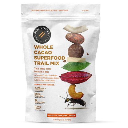 Blue Stripes Whole Cacao Trail Mix, 8 OZ