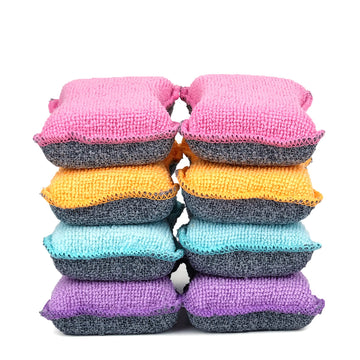 Upstar Cleaning Sponges For Kitchen, Non-Scratch Microfiber Scrub Sponges For Dishes, Bathroom And Multi-Pupose, Size L Pack Of 