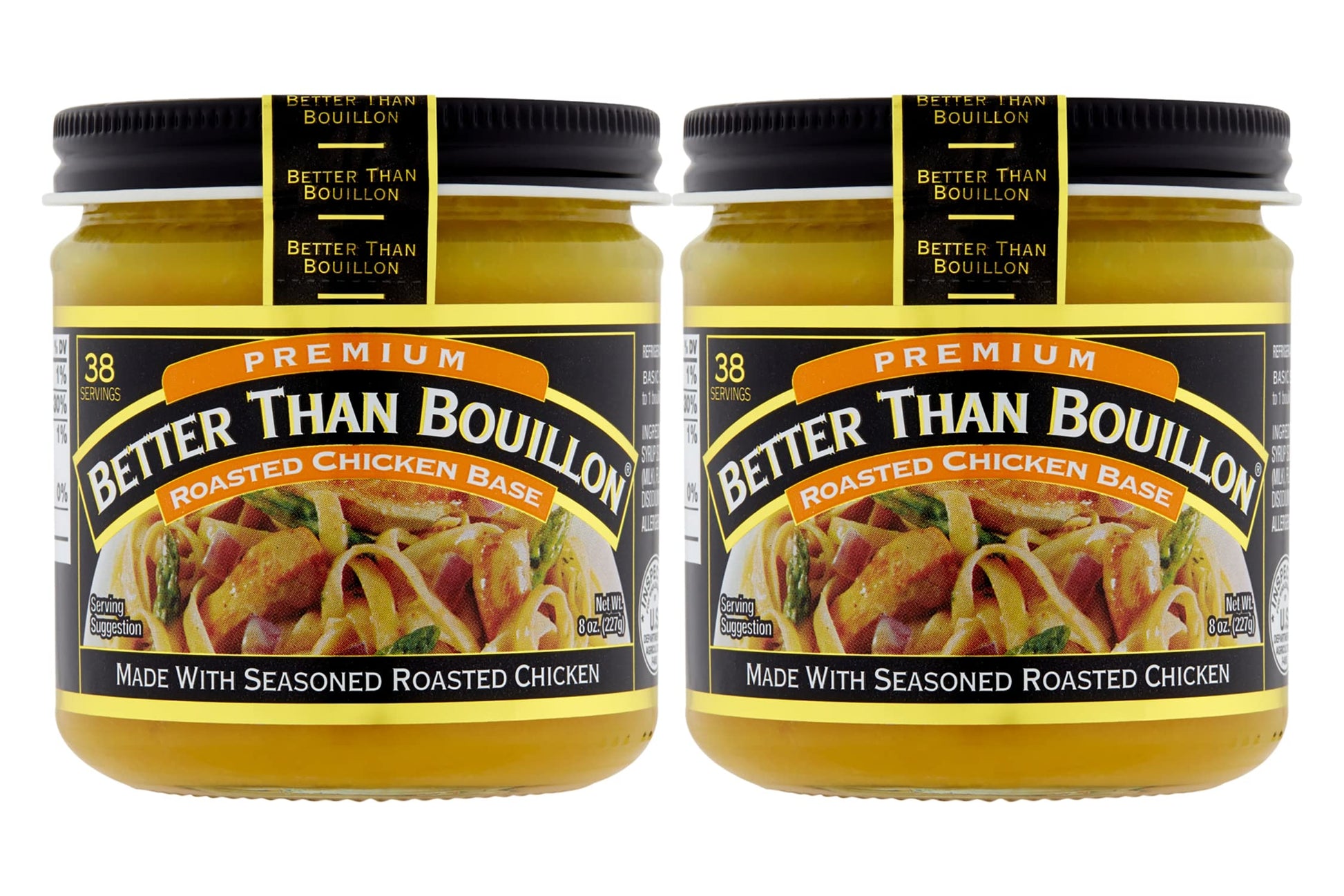 Better Than Bouillon Enhanced Roasted Chicken Base, Made With Seasoned Roasted Chicken, 38 Servings, Blendable Base For Added Flavor 8.00 Ounce (Pack Of 2)