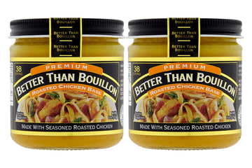 Better Than Bouillon Enhanced Roasted Chicken Base, Made With Seasoned Roasted Chicken, 38 Servings, Blendable Base For Added Flavor 8.00 Ounce (Pack Of 2)