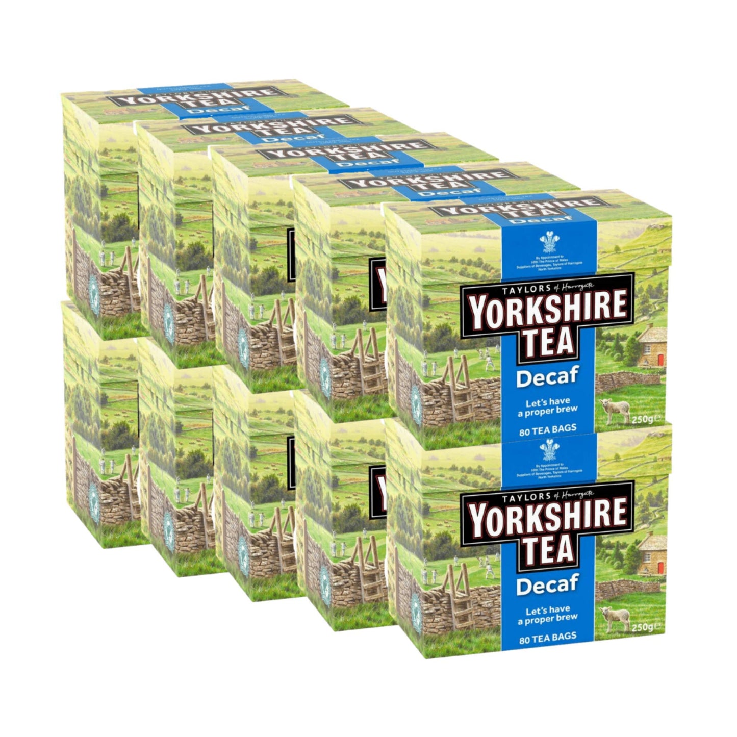 Yorkshire Tea Decaffeinated Tea Bags 250 g (Pack of 5)