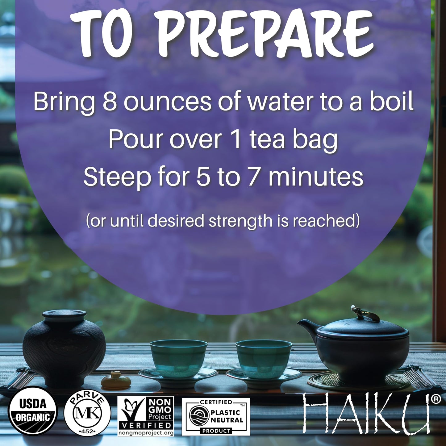 HAIKU Kukicha Twig Tea, Organic, 16 Count, Model 023547500017