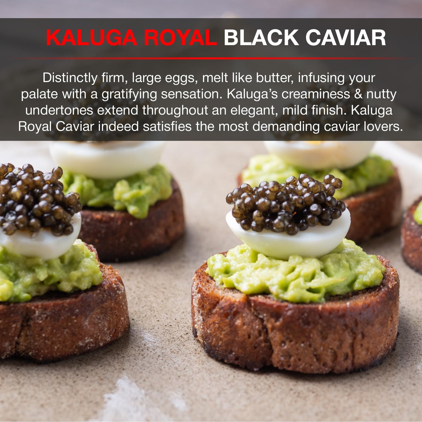 Overnight Shipping- Olma Kaluga Sturgeon Black Caviar - Large Pearly Grains, Smooth Flavor, Superior Grade - 4.4 Oz / 125 G