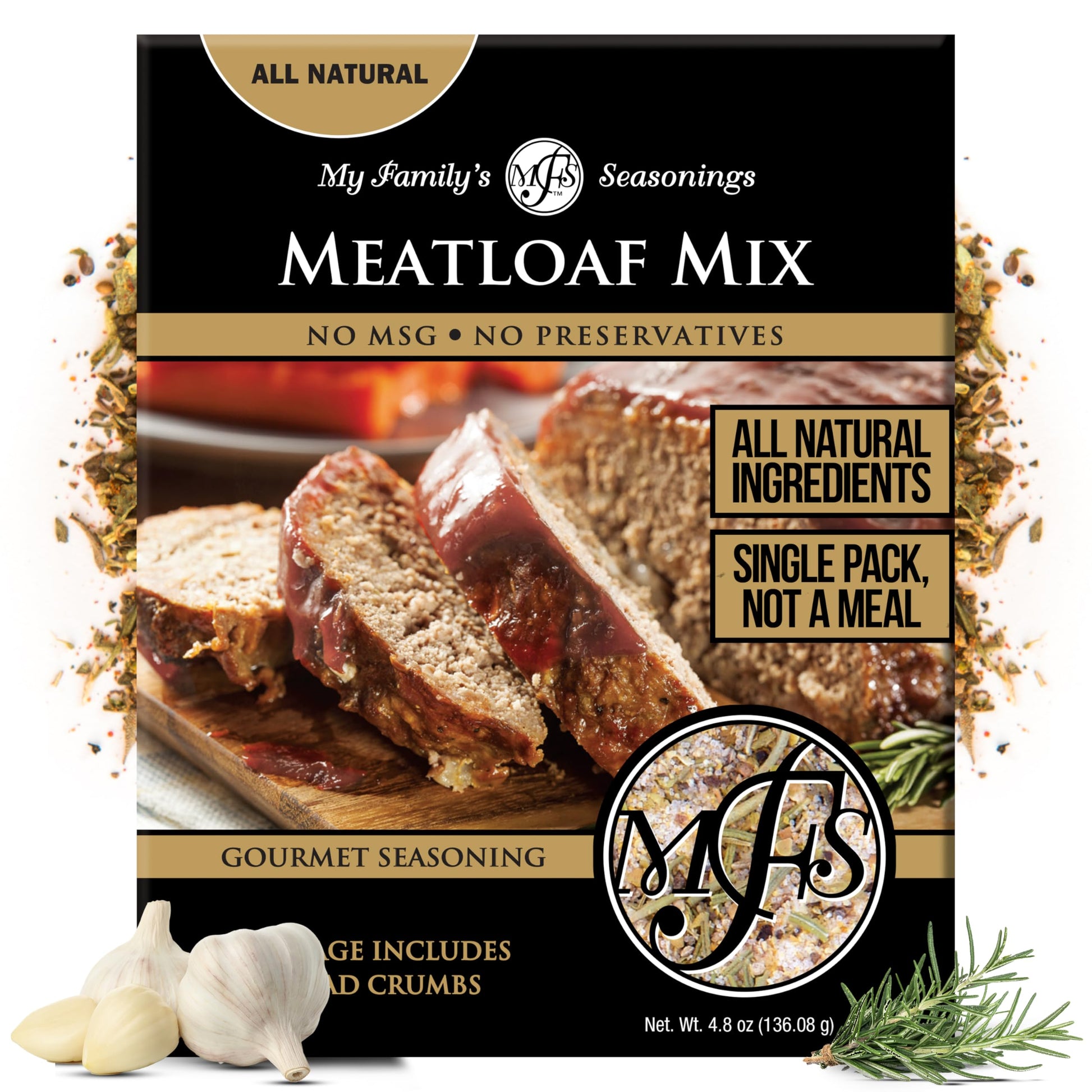 My Familys Seasonings Meatloaf Mix – All Natural Dry Seasoning – 4.8 oz Pack