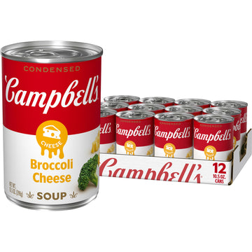Campbells Condensed Broccoli Cheese Soup, 10.5 oz Can (12 Pack)