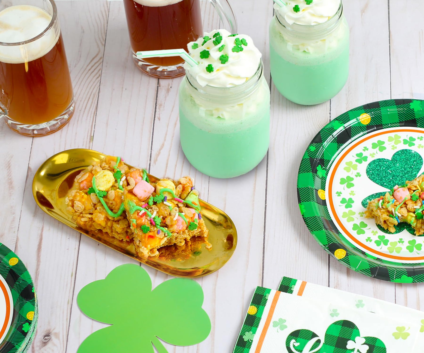 St. Patricks Day Sprinkles - 10 Oz - Green Shamrock Sprinkles - Clover Cupcake Toppings - Bulk Shamrock Shaped Quins For Cookies