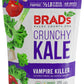 Brads Plant Based Organic Crunchy Kale, Variety Pack (2 Original, 2 Vampire Killer & 2 Cheeze-It-Up), 6 Bags, 12 Servings Total