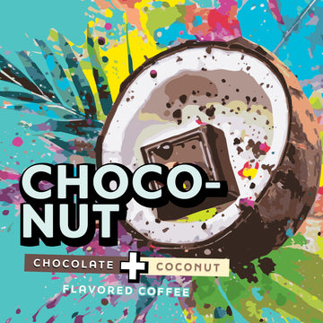 Java Factory Choconut Flavored Ground Coffee Bag - Chocolate And Coconut Brew, Made With 100% Arabica Beans - Flavor Enhanced, 1