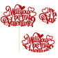 Ephlyn 1Pc Will You Be My Valentine Cake Topper Glitter Love Heart Valentine'S Day Cake Pick For Valentine'S Day Theme Wedding B