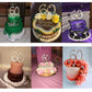 Honbay Cake Topper Premium Crystal Rhinestones for 60th Birthday or Anniversary Party, 60 Silver, Model CAKE-TOPPER-60-SILVER