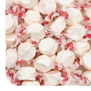 Salt Water Taffy Candy - 1 Pound Bag - Chewy Vanilla Candy - Old Fashioned Vanilla Taffy Individually Wrapped - Soft and Creamy Treat for Buffets  Party Favors  Office Bowls