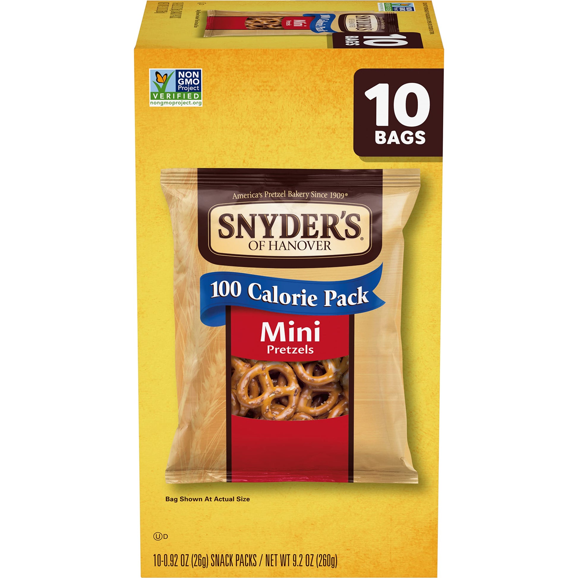 Snyder'S Of Hanover, 100 Calorie Mini Pretzels, Individual Packs, 10 Ct (Pack Of 1)
