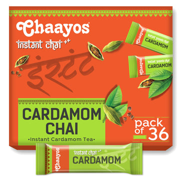 Chaayos Instant Cardamom Chai Tea Latte - Pack of 36Instant Powdered MixInstant Cardamom PremixChai Tea PowderAssam Instant TeaI