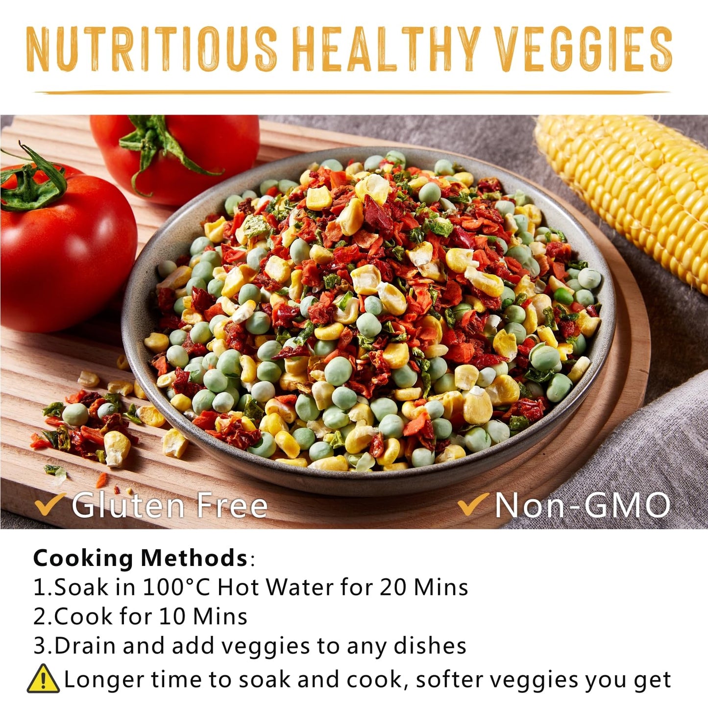 Yimi Freeze Dried Vegetable Soup Mix,Dehydrated Vegetables Ramen Toppings, Veggies Flakes Blend For Noodle Cooking,Stew, Stir Fr