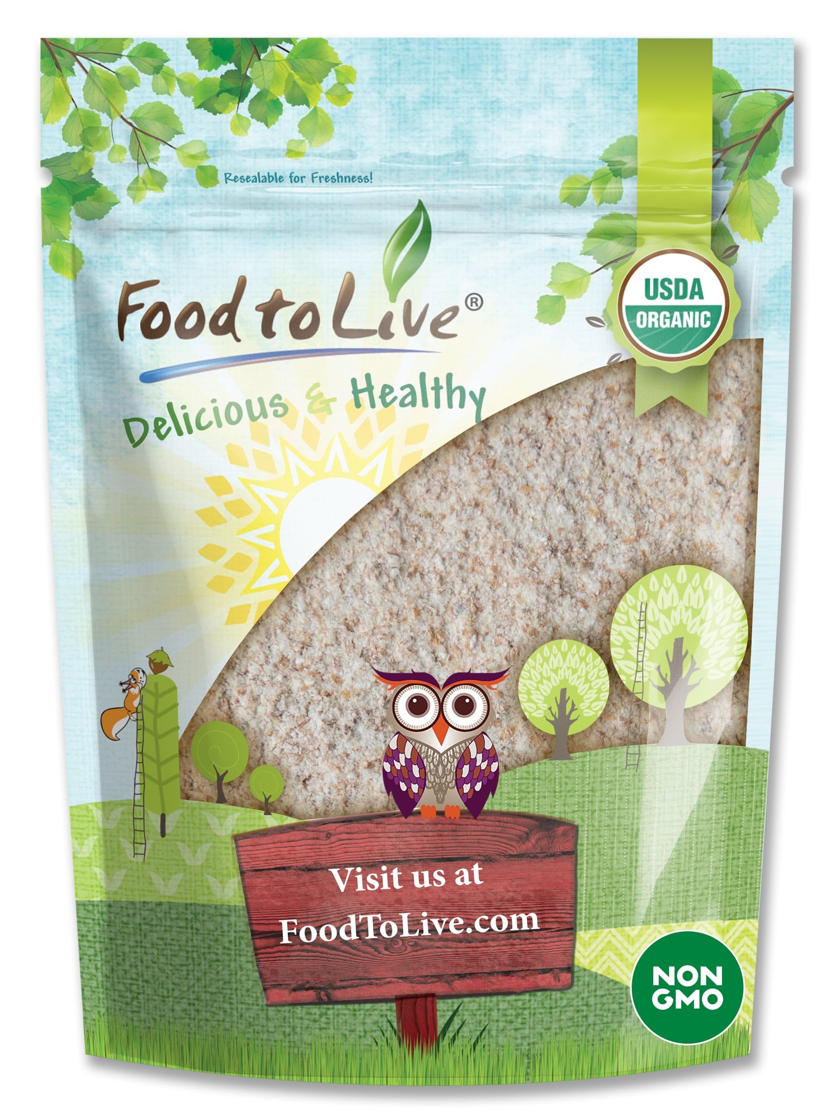 Food to Live Organic Einkorn Whole Wheat Flour, Non-GMO Ancient Grain, 64 Ounce