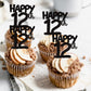24 Pcs Happy 12Th Cupcake Toppers Glitter Cheers To 12 Years Old Birthday Cupcake Picks Number 12 Twelve Cake Decorations For 12