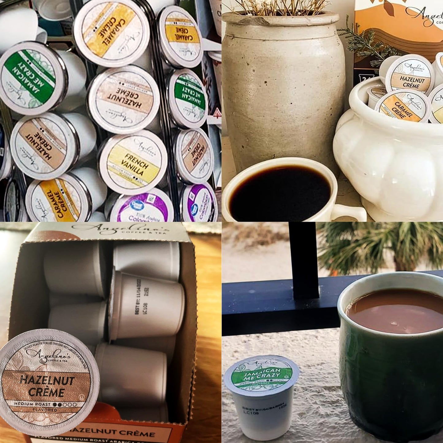Angelinos Coffee Flavored K-Cup Pods, 96 Count Compatible with Keurig 2.0
