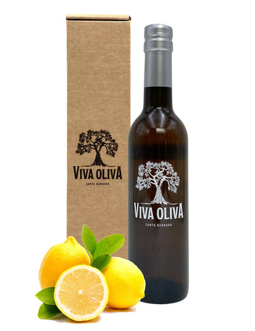 Viva Oliva White Balsamic Vinegar - Sicilian Lemon - 375ml (12.7oz) - 100% Natural - Barrel Aged Gourmet from Modena, Italy