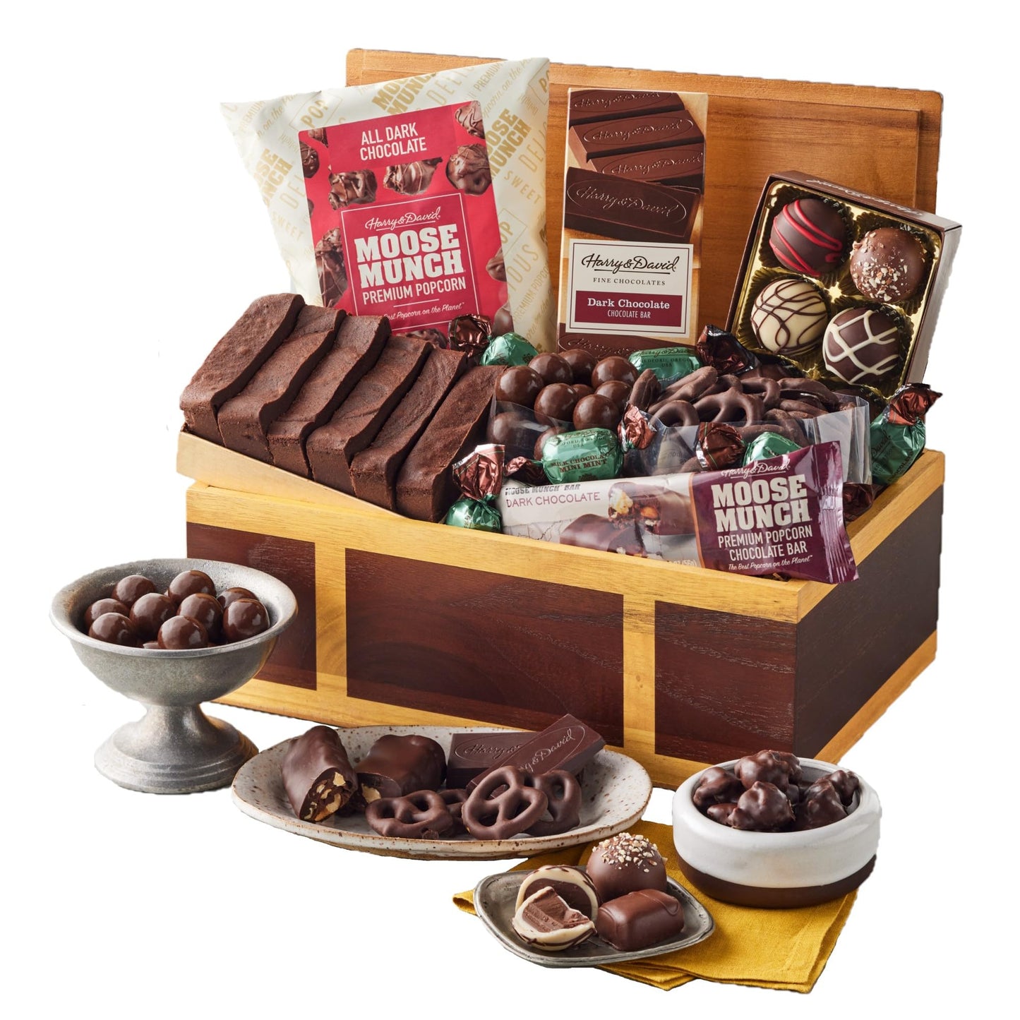 Harry & David Chest Of Chocolates  Assorted Milk & Dark Chocolate Gift Box  Gourmet Chocolate Candy Variety  Gift For All Occasions  Family  Friends  Loved Ones  Coworkers