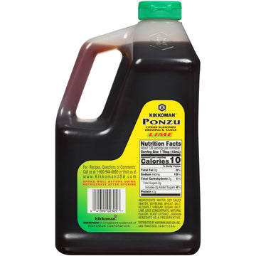 Kikkoman Ponzu Lime Sauce, 64 Fl Oz Plastic Bottle, Model JC-EI8P-SM1H