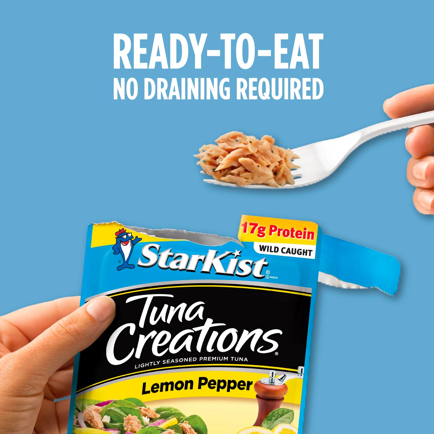 Starkist Tuna Creations, Lemon Pepper Tuna, Single Serve Pouch, 2.6 Oz