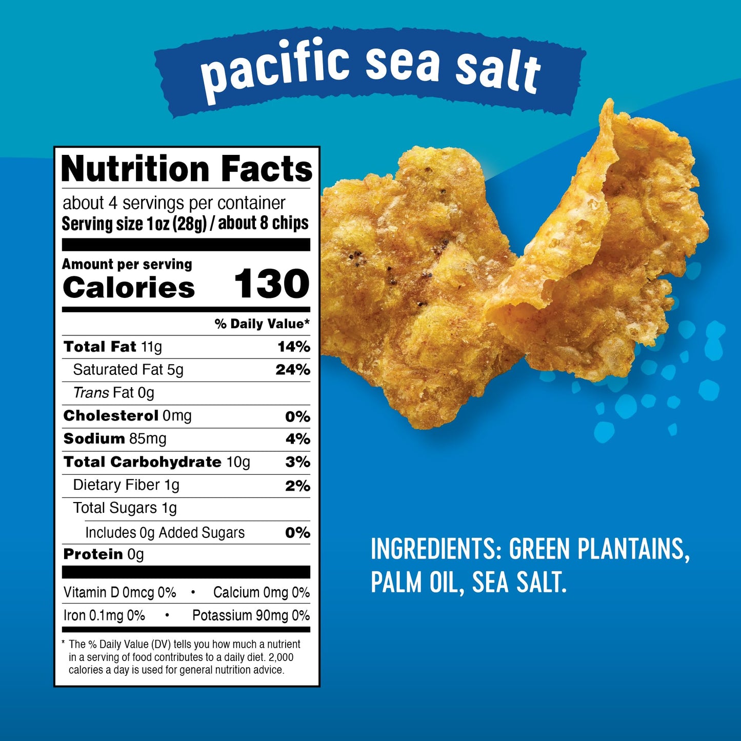 Solula Plantain Crisps Authentic Tostones, Pacific Sea Salt, 4 Ounce (Pack Of 6), Kettle Cooked Chips, Gluten Free, Paleo Friend