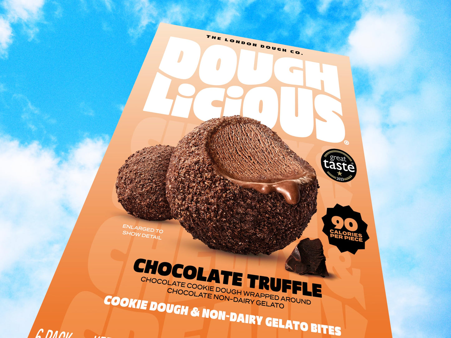 DOUGHLICIOUS Chocolate Truffle Cookie Dough & Gelato Bites, 6.77 OZ