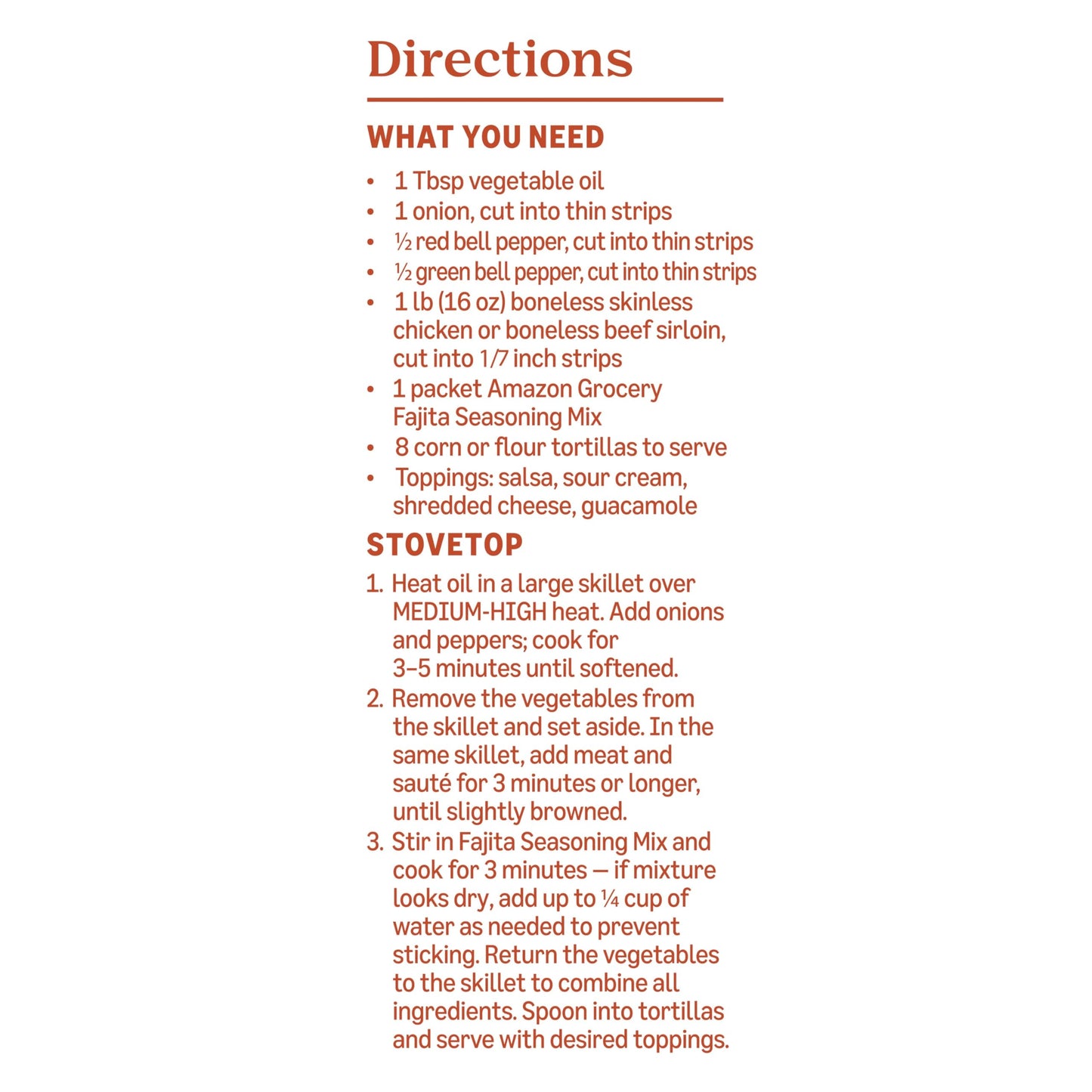 Happy Belly Fajita Seasoning Mix, Original, 1.27 Oz, Red