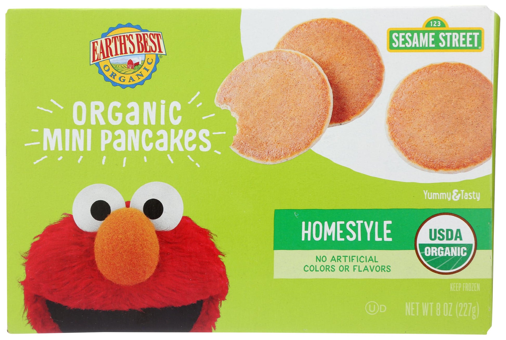 Earths Best Sesame Street Organic Homestyle Mini Pancakes, 8 oz Box
