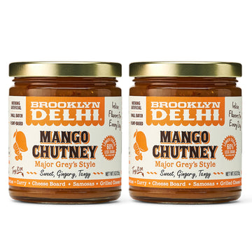 Brooklyn Delhi Mango Chutney - 9 Ounces - Made With Ripe Mangos, Golden Raisins, Fresh Ginger, Garam Masala, And Lemon Juice For
