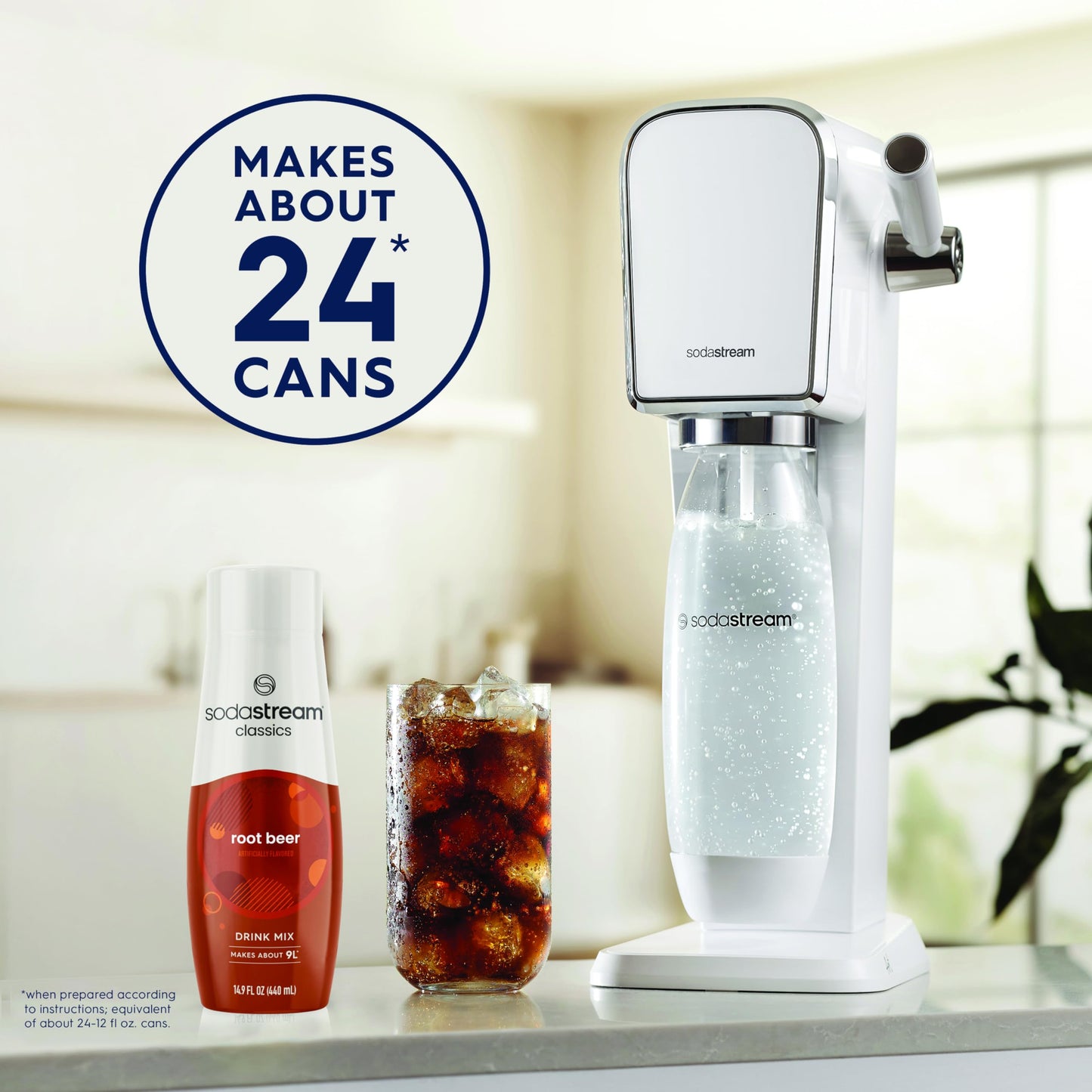 SodaStream Root malt-inspired Soda Mix, 14.8 Fl Oz (Pack of 4), Model 1100908011