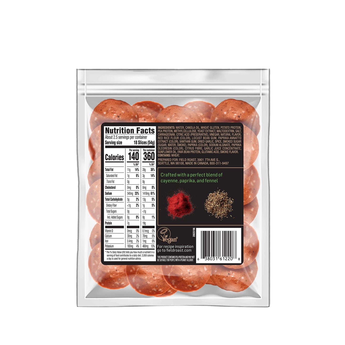 Field Roast Classic Pizzeria Plant-Based Pepperoni Slices, 5 Oz