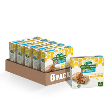 Cascadian Farm Organic Granola Bar, Oats And Honey, 5 Bars, 6 Oz (Pack Of 6)