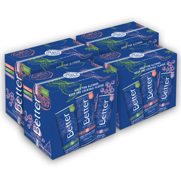 Better Than Booze Non-Alcoholic Mocktail Drinks, 24 Pack, Alcohol-Free Variety Case