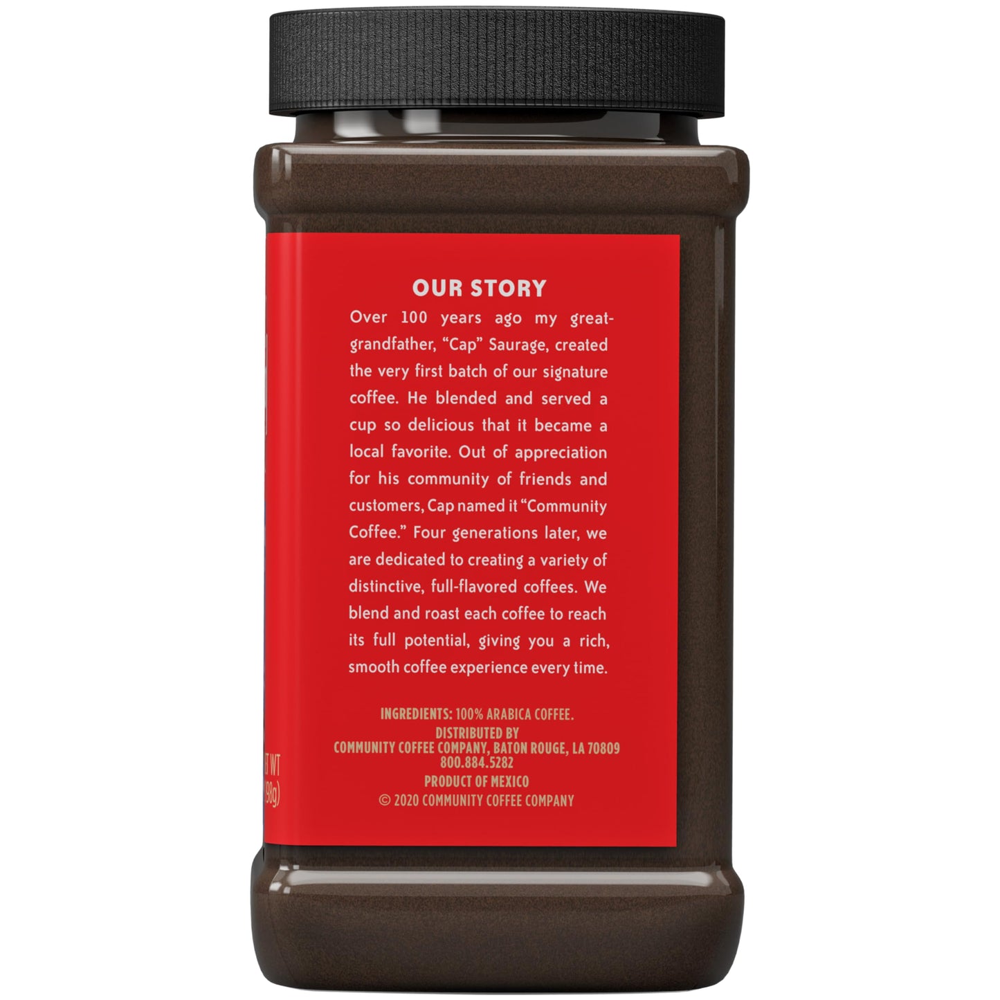 Community Coffee Signature Blend Instant Coffee, Dark Roast, 7 oz Jar