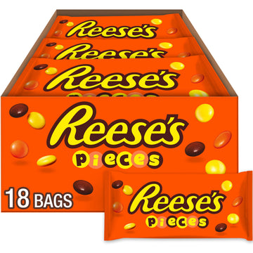 Reese'S Pieces Peanut Butter Candy Bags, 1.53 Oz (18 Count)