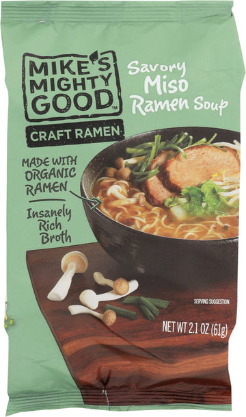 Mikes Mighty good Ramen Miso Savory Pillow Pack 2.1 Ounce