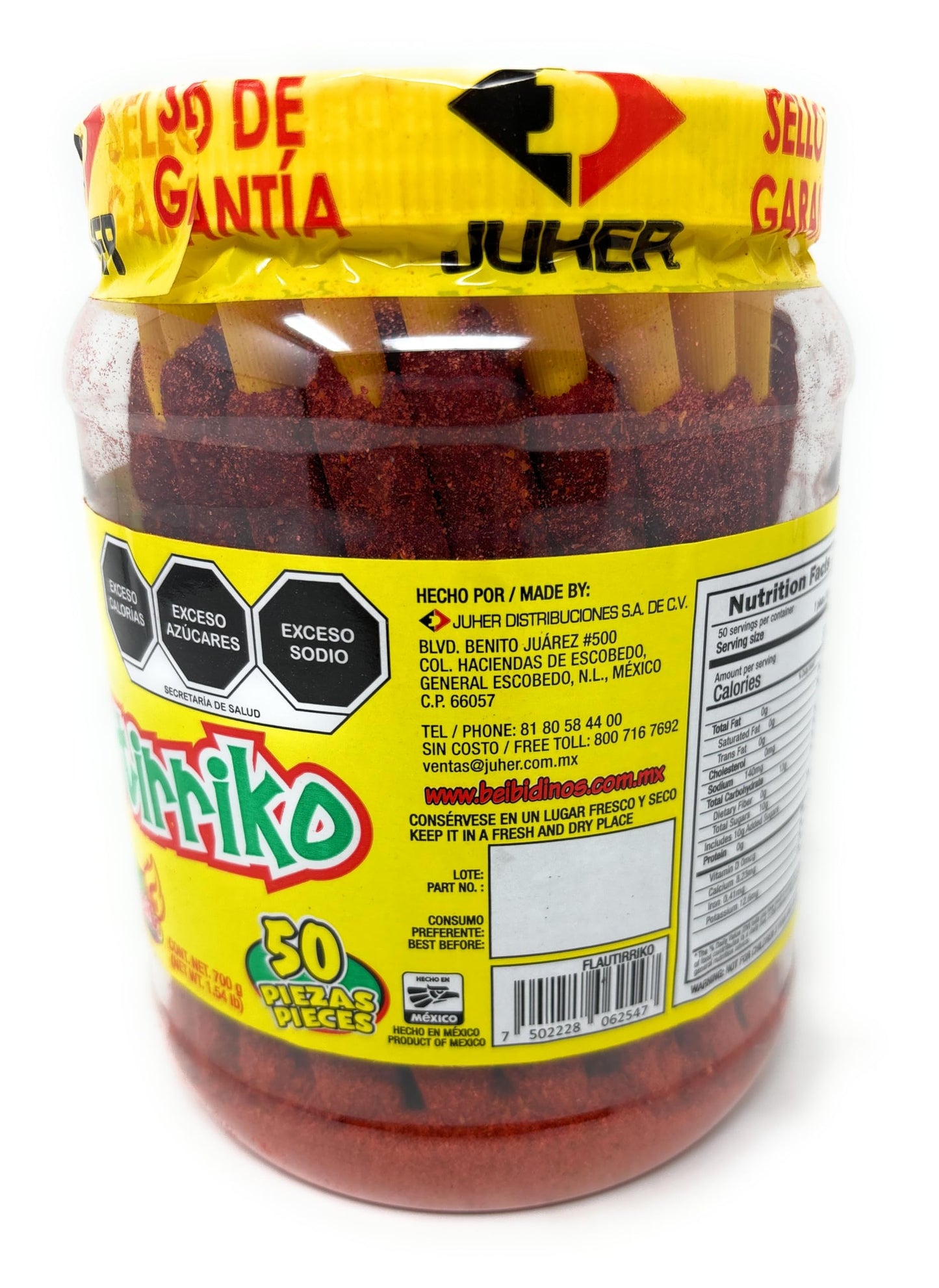 Flautirriko Tarugos Tamarindo Tamarind Candy Sticks 50 Pcs 550g Always Fresh