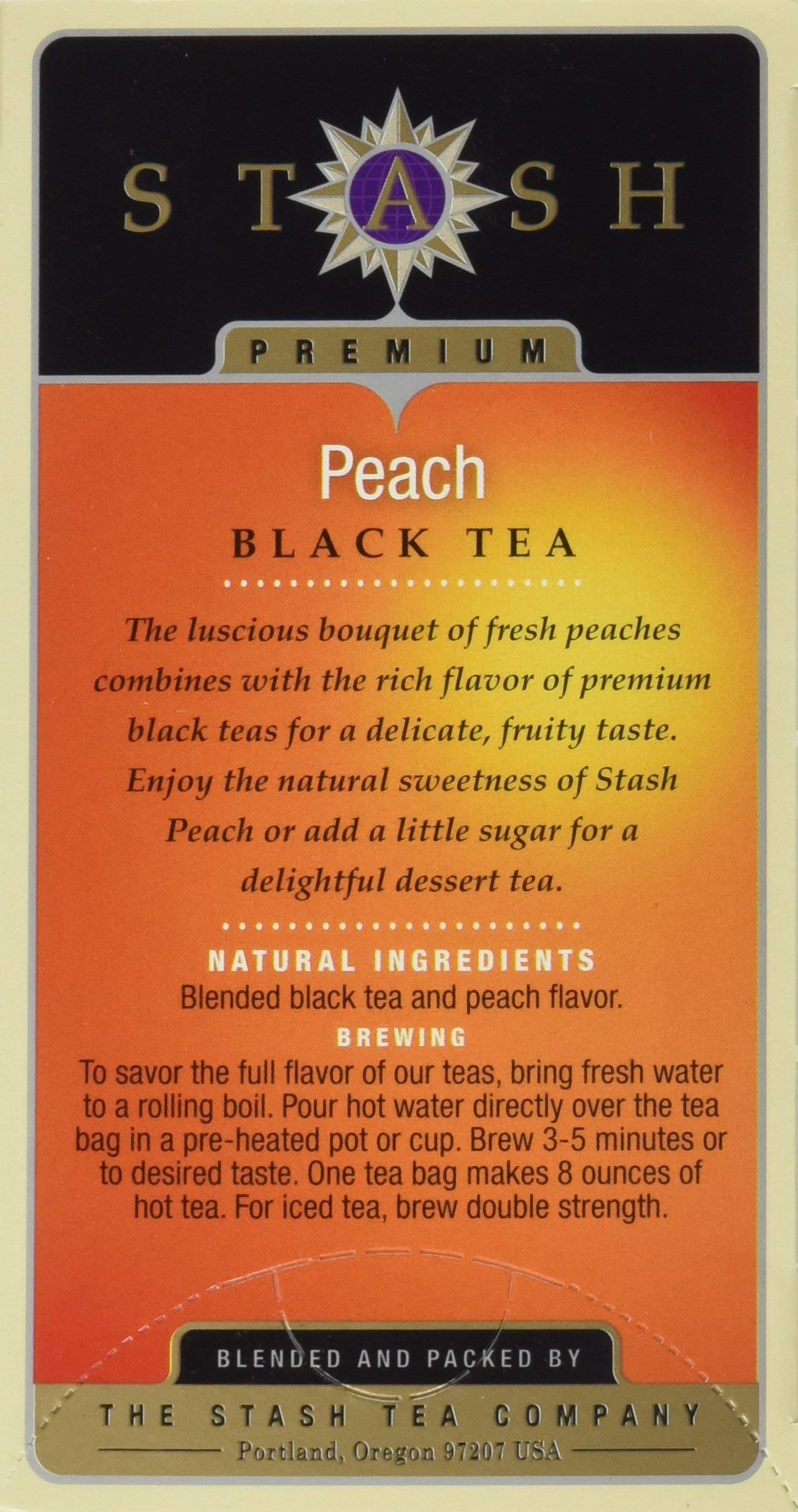 Stash Black Tea Peach, 20 Count, Pack of 1, Model 00019511