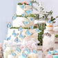 Cyodoos 30Pcs Blue Gold Edge Mixed Size Lively 3D Waterproof Butterfly Cupcake Topper For Girls Women'S Happy Birthday Wedding P