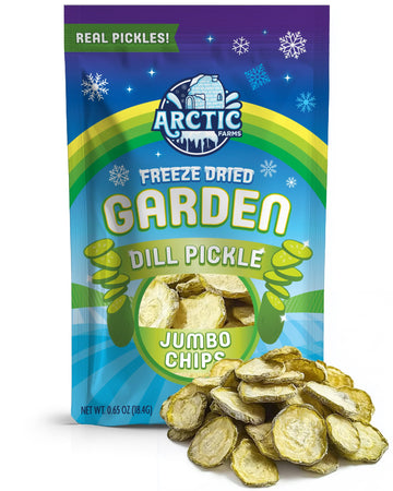 Arctic Farms Freeze Dried Kosher Dill Pickle Jumbo Chips (Large Bag)