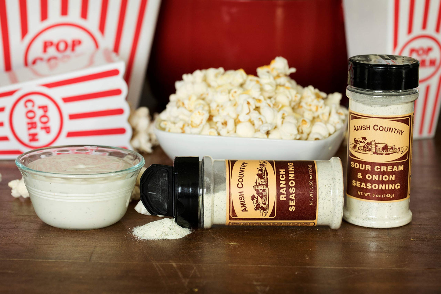 Amish Country Popcorn | Seasoning Variety Pack | Sour Cream and Onion & Ranch Popcorn Seasoning | 2 Pack Seasoning Bundle