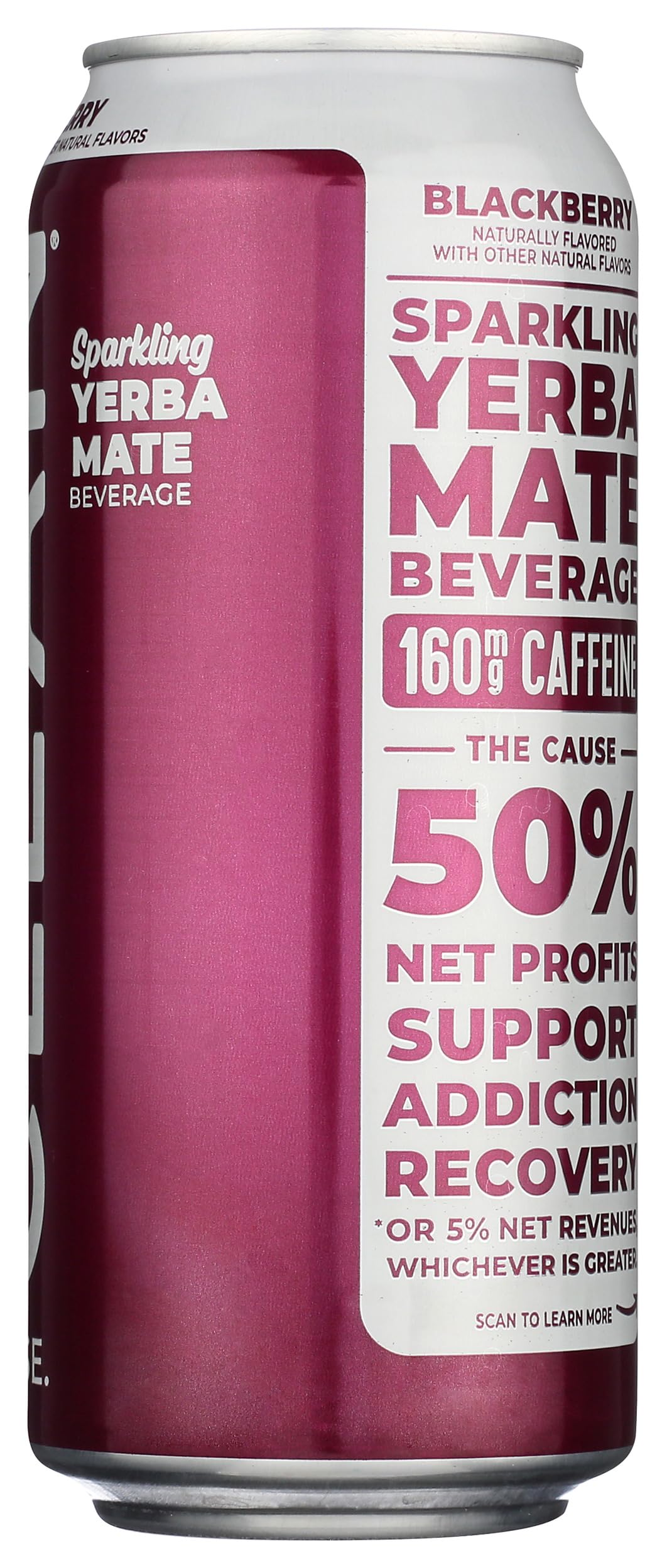 CLEAN CAUSE. Yerba Mate Blackberry Organic Beverage, 16 Fl Oz (Pack of 1)