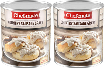 Chef-mate Country Sausage Gravy, Breakfast Sausage, Biscuits and Gravy, 6 lb 9 oz, #10 Can (Pack of 2)