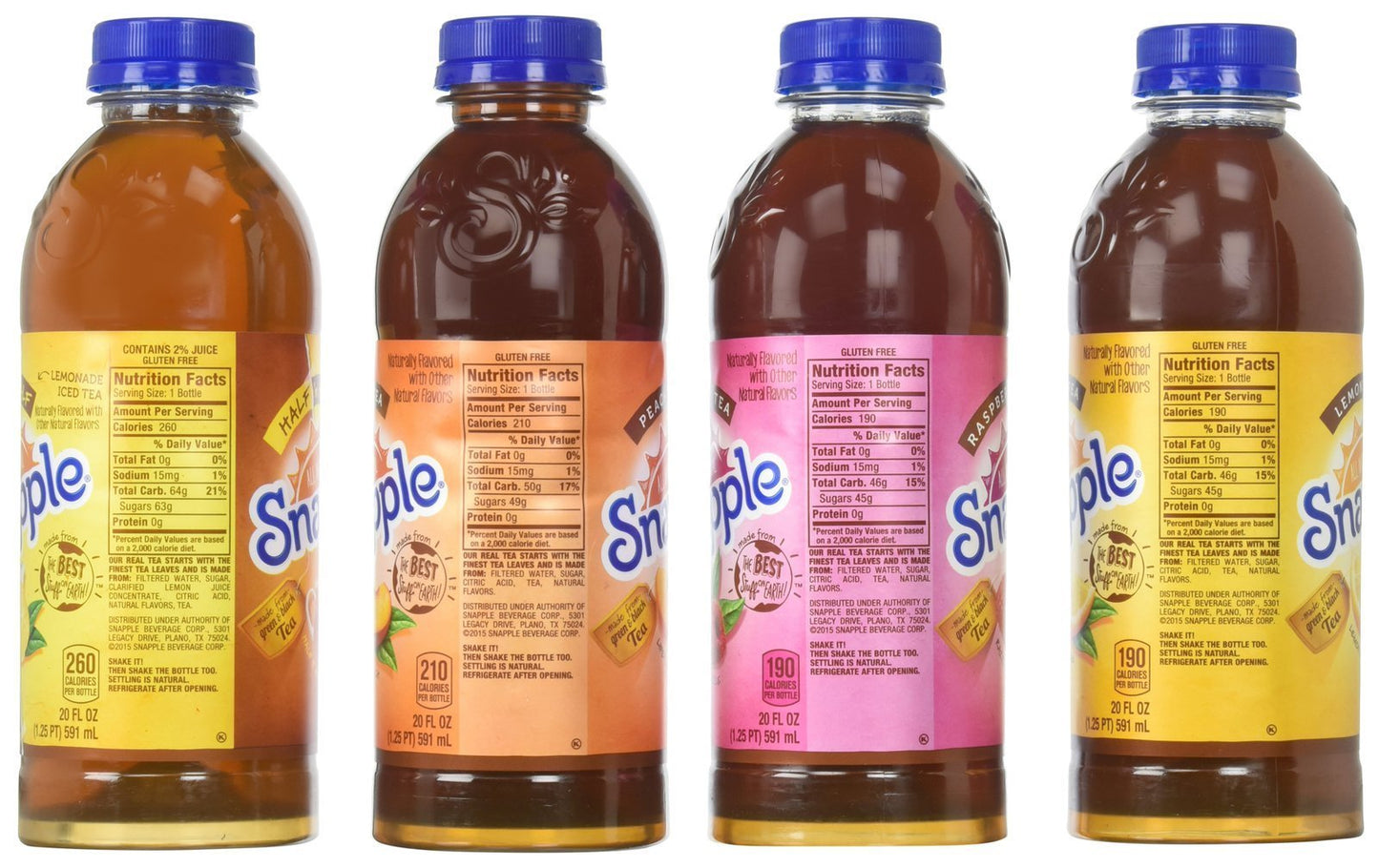 Snapple Iced Tea Variety Pack, 20 Fl Oz (Pack Of 24)