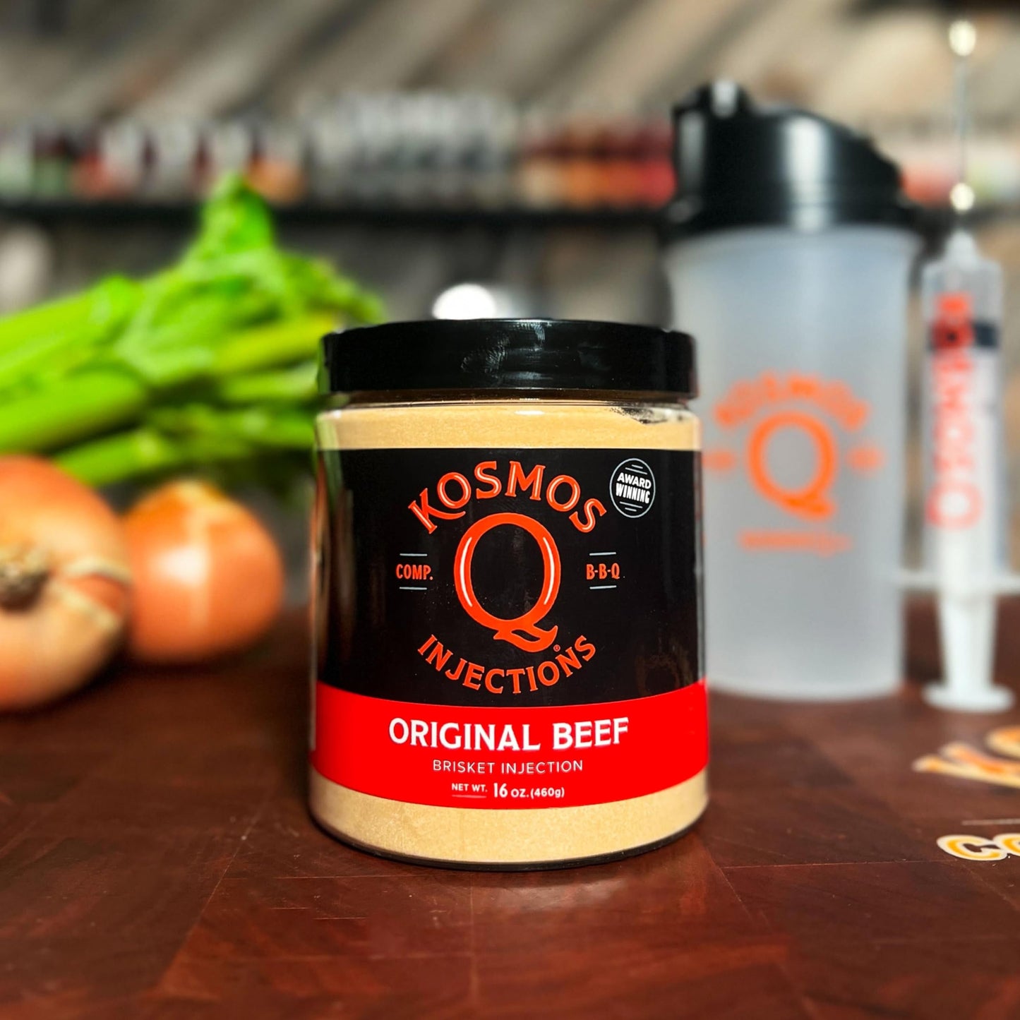 Kosmos Q Original BBQ Beef Injection - Beef, Rib & Brisket Injection Marinade - BBQ Seasoning Made in the USA (Beef Brisket)