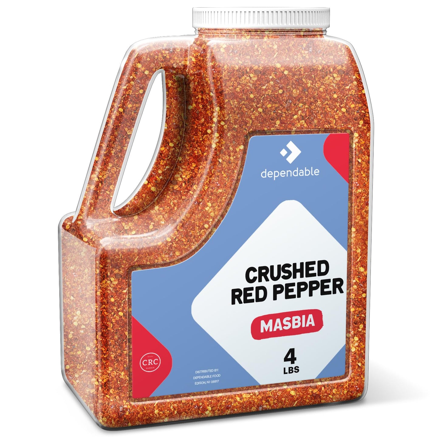 Dependable Food Crushed Red Pepper Flakes - 3.5 Lb. Container - Bulk Size - Kosher Spice Seasoning for Chefs & Culinary Enthusiasts Adds Heat & Depth to Pizza  Pasta  Stir-Fries - Non-GMO & Allergen-Free