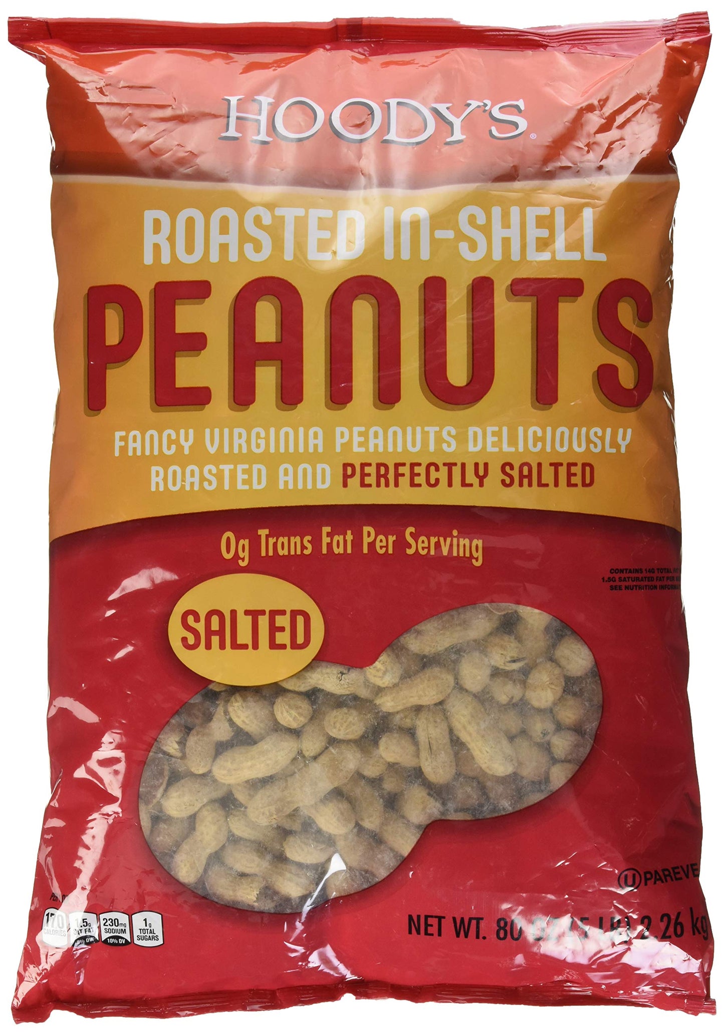 Hoody'S In-Shell Classic Roast Peanuts Salted 5 Pounds