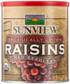 Sunview Organic Red Seedless Raisins 3 -15 oz. Canisters